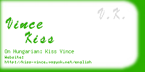 vince kiss business card